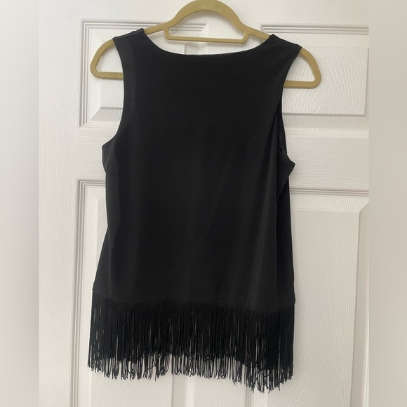 Michael Kors Black fringe Top - Picture 3 of 6